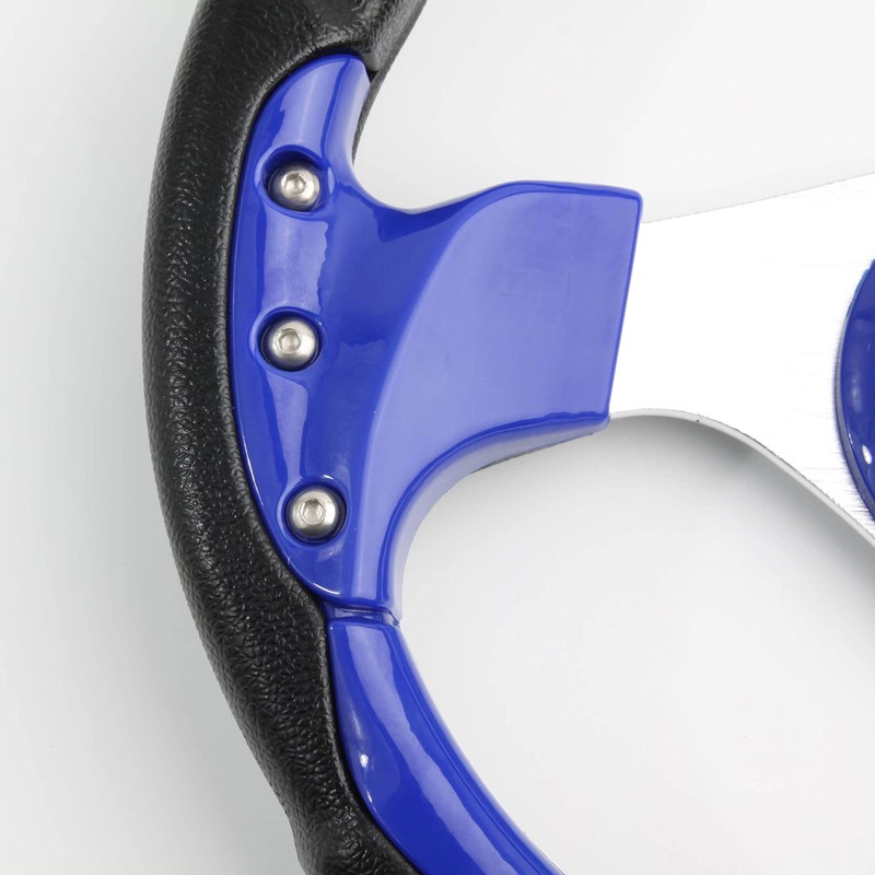 YEHICY Classic Blue Golf Cart Steering Wheel for Club Car
