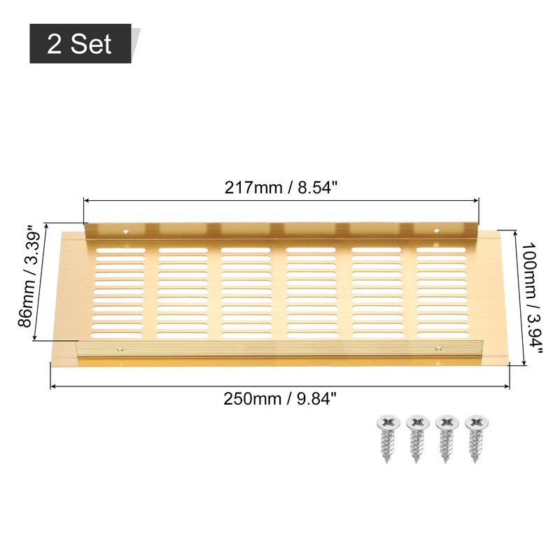 sourcing map Air Vents Cover, 2Pcs 250 x 100mm -
