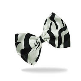 New Boys Kids Children Satin Novelty Bow Tie Dickie Bow Pre-Tied Tartan Stars (C11 Black White Zebra)