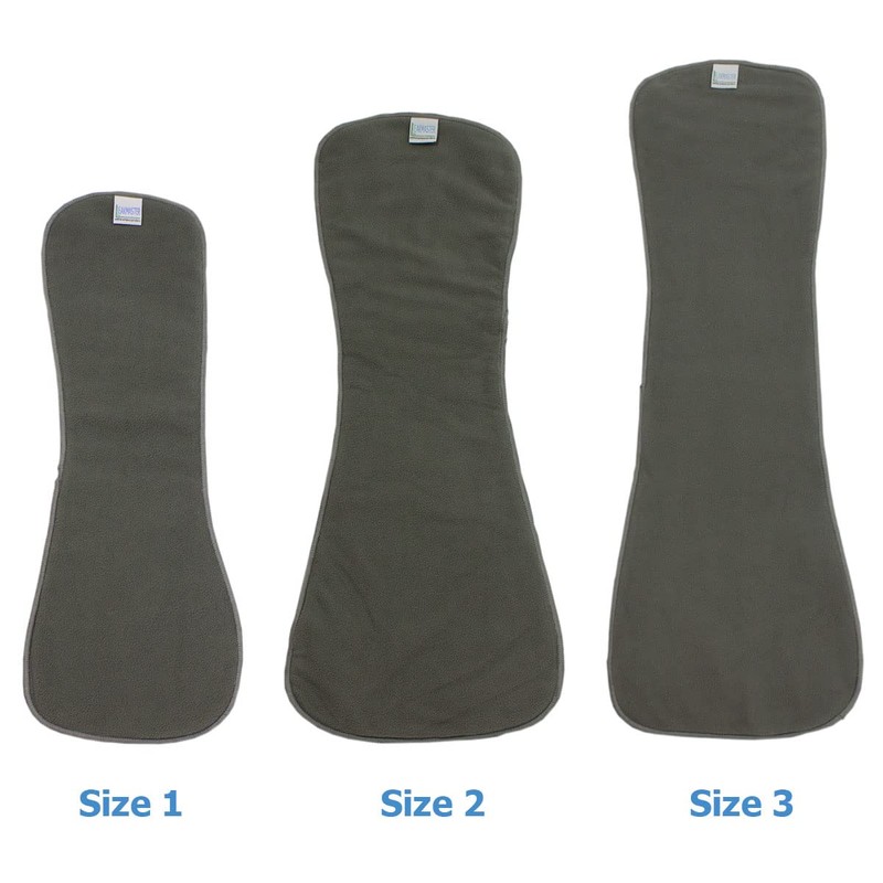 Leak Master Charcoal Fleece Adult Diaper Inserts/Bosters - 3 Pack