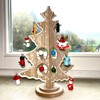 Small Wooden Christmas Tree with Wooden Tree Hanger Height 25