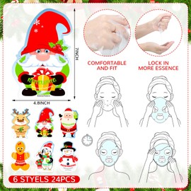 Dansib 48 Pcs Christmas Lip Balm and Facial Masks Gifts Bulk Christmas Stocking Stuffers Lip Balms Favors Skincare Spa Face Sheet Masks Skincare Set Winter Holiday Gifts Supplies for Women Spa Party