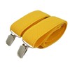 Olata Unisex fully adjustable Clip on Braces/Suspenders, 3.5cm - Yellow