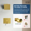 KENES Modern Brushed Gold Shower Faucet, Square Shower Trim Kit