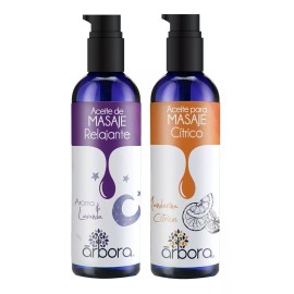 Arbora 2 Aceites Para Masaje Aromaterapia 1 Lavanda + 1 Cítrico