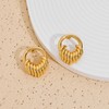FILMOON Geometric Round Drop Dangle Earrings for Women 18K Statement