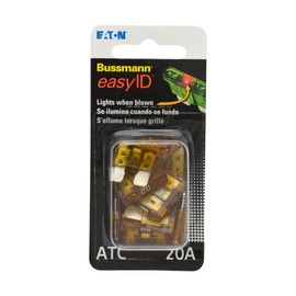 Bussmann VP/ATC-20ID easyID Illuminating Blade Fuse, (Pack of 10)