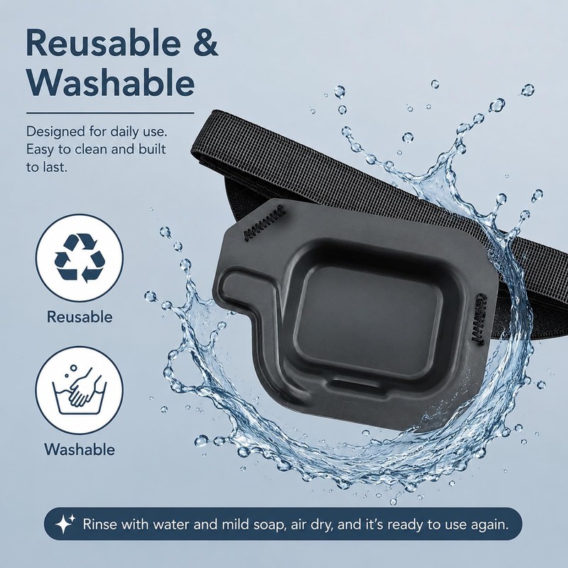 3D Silicone Single Eye Patch - Reusable Contoured Monocular Eye