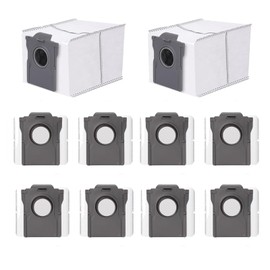 10 Pack 3.2L Replacement Vacuum Cleaner Dust Bags Compatible with Dreame X50 Ultra/L10s Pro Ultra/X30 Ultra/X40 Ultra/L40 Ultra/L10s Ultra Gen2