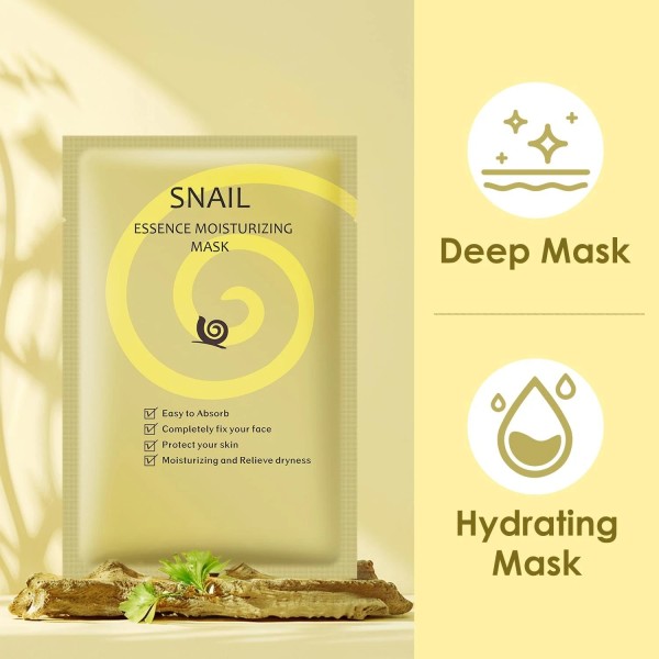 Unbranded Snail Mucin Face Sheet Mask Snail Mucin Serum Hydrating
