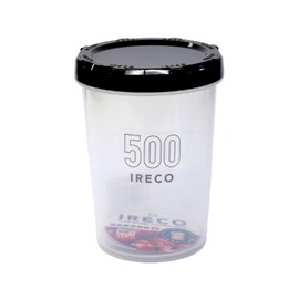 Kokubo KK-626 Food Storage Container, Small, 16.9 fl oz (500 ml), Made in Japan, Dishwasher Safe, Plastic, with Lid, Flat Canister, Stylish, Kitchen, Barley Tea, Pack, Nori, Flour, Vegetables, Food,