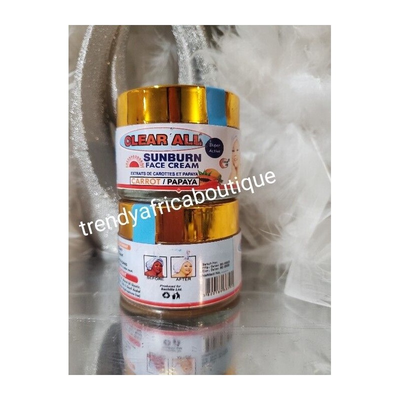 Clear All Sun Burn Day & Night Face Cream. 50g