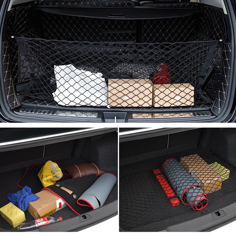 Car Rear Cargo Net, Adjustable Elastic Storage Organizer Net, Trunk