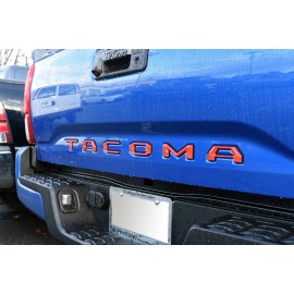 auto pro Tailgate 3D Raised Double layer Letters for Toyota Tacoma 2016-2020 Black Red