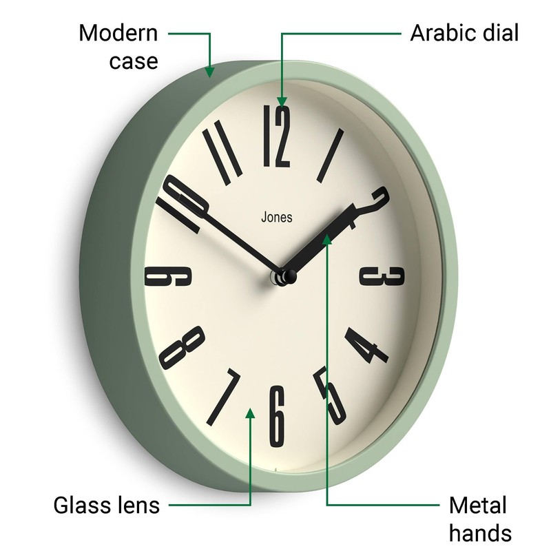JONES CLOCKS® Hot Tub wall Clock | Small Retro Round