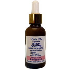 Serum BellaPiel Booster baba de caracol anti-arrugas anti-age hidrata intensamente rellena lineas expresion enriquecido con Aceite de rosa mosquera acido hialuronico todo tipo de piel 30ml