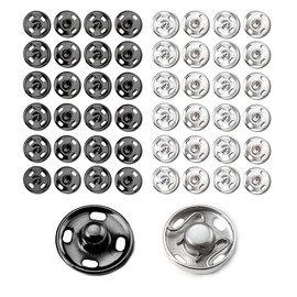 BEADNOVA Snaps Buttons for Sewing Button Press Sewing Tools Snap Button Kit for Clothes (100 Sets, 2 Colors)