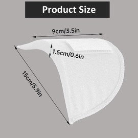 3 Pairs Shoulder Pads for Women Clothes,No-Sewing Required Anti-Slip Detachable Reusable Soft Sponge Shoulder Pads (Black&White&Skin)