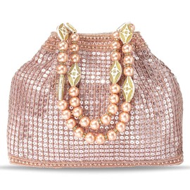 Aheli Indian Potli Bags Gift for Women Evening Bag Clutch Ethnic Bride Purse with Drawstring