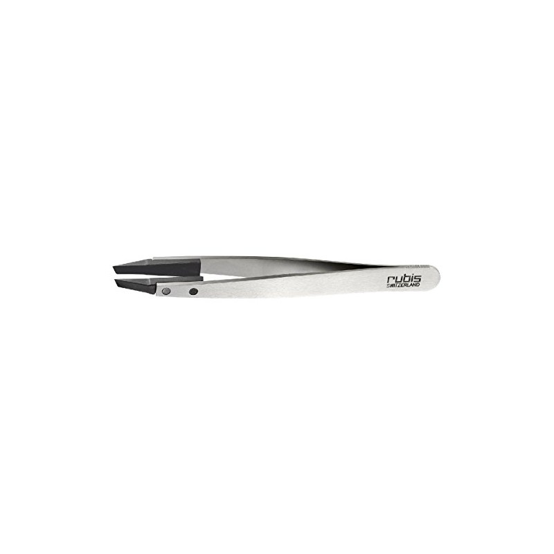 Rubis Classic Techno Stainless Steel Tweezers for Precise Eyebrows and