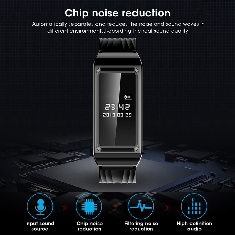 D6 1080P Voice Recording Smart Bracelet Watch Portable Camera Recorder