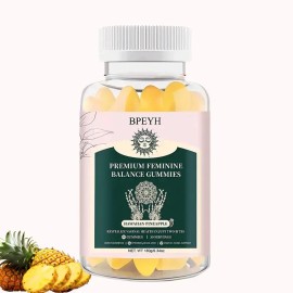 BPEYH Women's Probiotic Gummies - Tropical Pineapple Flavor, 60 Gummies (30-Day Supply), Prebiotic & Lactobacillus Blend for Gut & Feminine Health