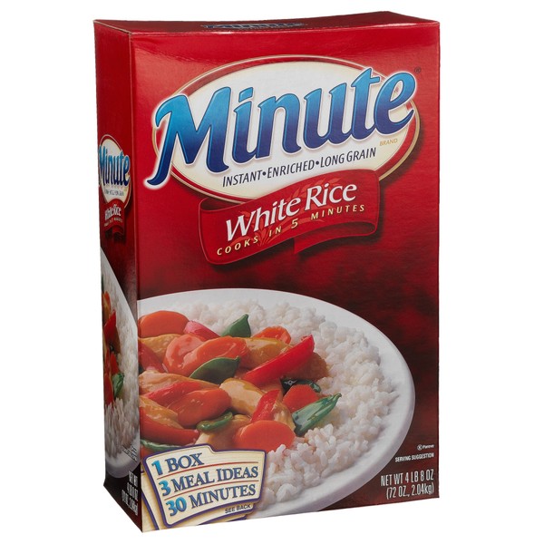 Minute Rice White, 72 oz