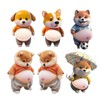 Dog Belly Sticker 3D [6 Sheets] 3D Squishy Sticker Soft