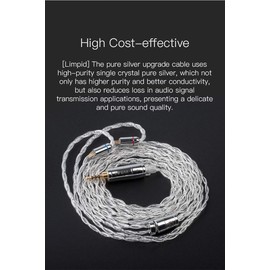 keephifi Upgrade Earphone Cable-KBEAR [Limpid] 4N 4 Core HiFi in Ear Monitor Detachable Cable High Purity Silver Headphone Cable, for KS2, Lark, KS1, Melody, TFZ Series (TFZ, 4.4MM)?,New