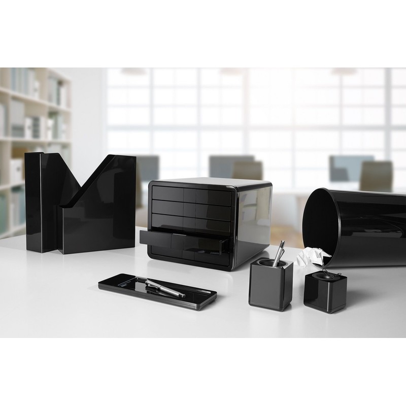 HAN 17652-13, i-Line paper clip dispenser. Elegant, attractive accessory, premium
