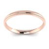 LANDA JEWEL Unisex 10k Rose Gold 2mm Light Court Shape