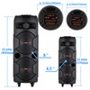 Dazone 6000W/4000W Portable High Powered Bluetooth, Double 8"/6.5" Subwoofer PA