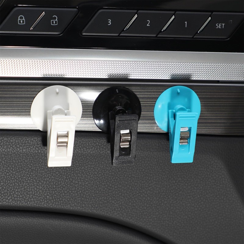 Car Suction Cup Clip Ticket Holder Car Bill Card Clamp