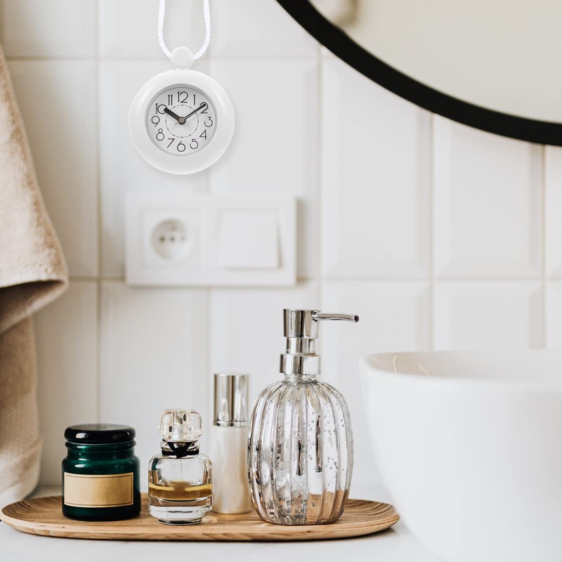 BESPORTBLE Bathroom Clock Shower Clock: Waterproof Shower Clock Hanging Clock