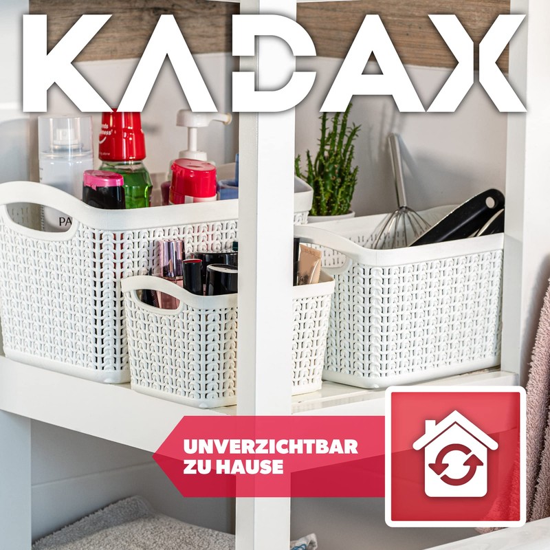 Kadax Plastic Storage Basket Storage Box Basket for Storage, Bathroom,