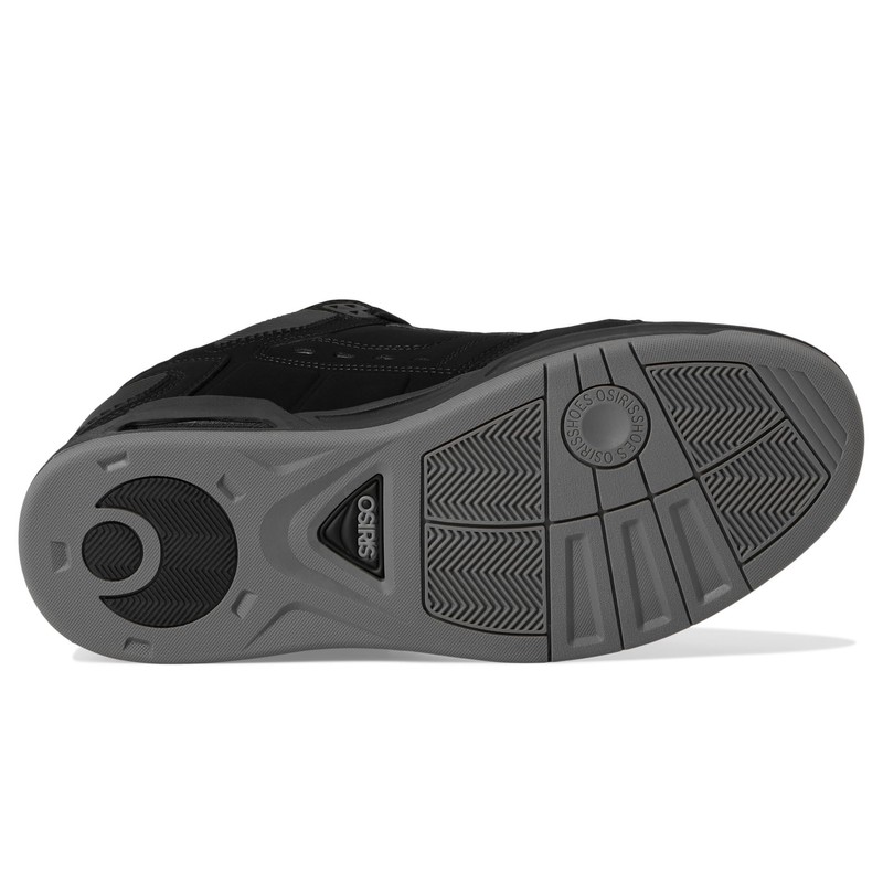 Osiris Men's Peril Skate Shoe, Black/Black/Grey, 9