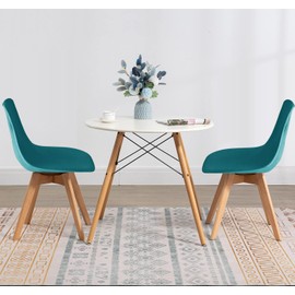 SONNACH - Juego de 4 fundas de terciopelo para sillas de comedor modernas de mediados de siglo, fundas para sillas sin brazos, fundas para sillas laterales para sala de estar (Turqouise)