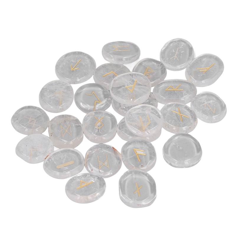 Rune Stones Fine Workmanship Stylish Appearance Small Volume White Crystal