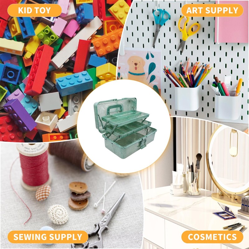 Mairuker Three-Layer Multipurpose Storage Box, Beatiful Plastic Art & Craft