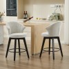 CinkeHome Swivel Barstool Counter Height Kitchen Dining Bar Stool Tufted