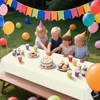 CC-SLZP 3 Pack Plastic Table Cloth Rectangle 54 x 108