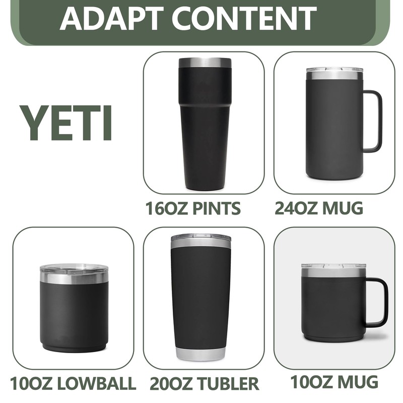 KEUYE Cocktail Shaker Lid Compatible With YETI Rambler 20oz/Tumbler 20oz/16oz