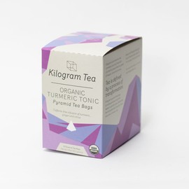 Kilogram Tea - Organic Turmeric Tonic Pyramid Tea Bags - Caffeine Free - Sustainably Produced - 15 count box