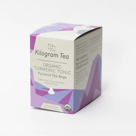 Kilogram Tea - Organic Turmeric Tonic Pyramid Tea Bags - Caffeine Free - Sustainably Produced - 15 count box