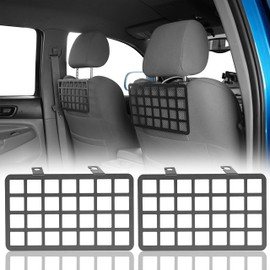 Hooke Road 2PCS Tacoma MOLLE Panel Seat Headrest Storage Metal Shelf Compatible with Toyota Tacoma 2005-2023 2nd & 3rd Gen Pickup Truck