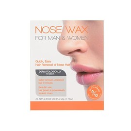 DHI NOSE HAIR WAX KIT FOR MEN & WOMEN, Quick and Easy Hair Removal of Nose Hair, 20 Applicator Sticks