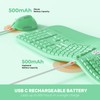 MEETION Ergonomic Keyboard Mouse Combo, Split Design Vertical Mouse Green