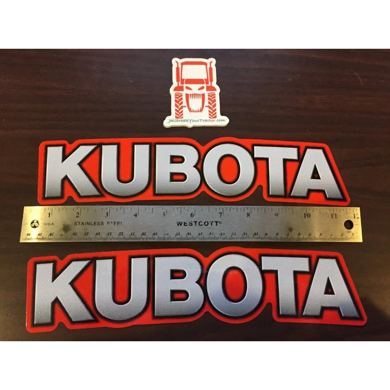 Aftermarket 2 Decal Kit Curved (WITH ARCH) OEM Genuine Kubota
