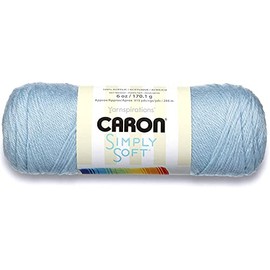 Caron Simply Soft Acrylic Aran Knitting Wool Yarn 170g - 9712 Soft Blue