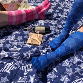 SIGVARIS Men’s Microfiber Patterns 183 Calf High Compression Socks 15-20mmHg